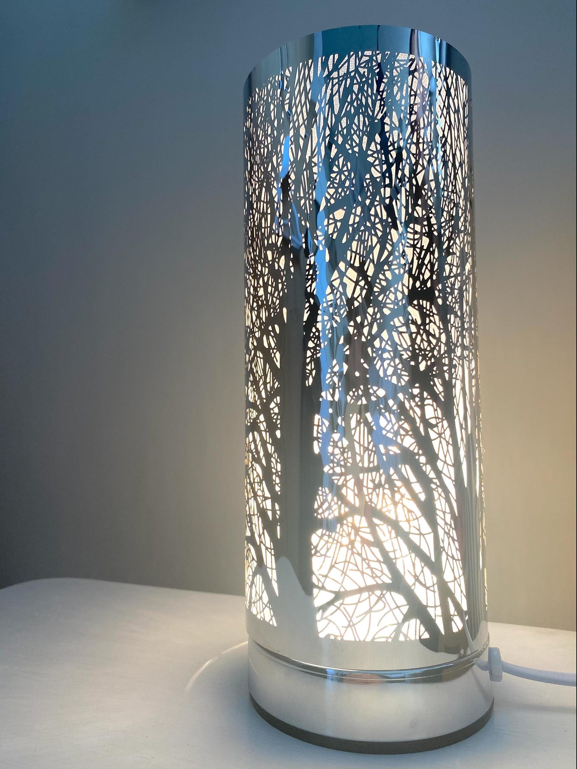 Silver Woodland Aroma Touch Lamp